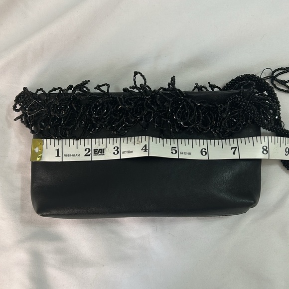 Chico's Black Fringe Clutch Wristlet - Picture 4 of 5